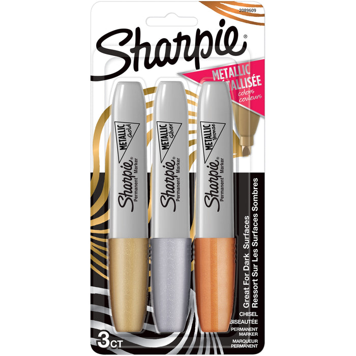 Sharpie Metallic Ink Chisel Tip Permanent Markers - SAN2089609