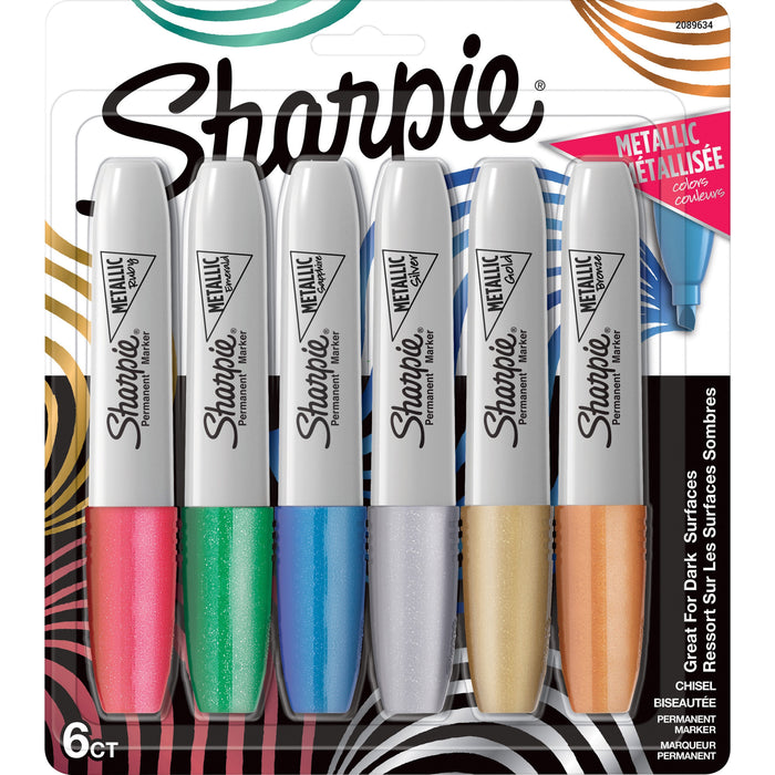 Sharpie Metallic Ink Chisel Tip Permanent Markers - SAN2089634