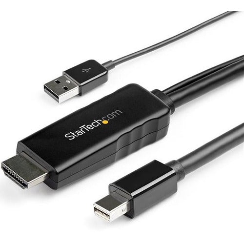 StarTech.com 10 ft. (3 m) HDMI to DisplayPort Cable - 4K 30Hz - USB-powered - Active HDMI to DisplayPort Cable (HD2DPMM10) - STCHD2DPMM10