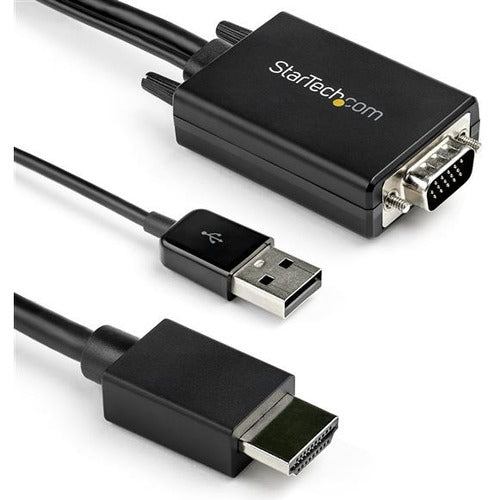 StarTech.com 3m VGA to HDMI Converter Cable with USB Audio Support - 1080p Analog to Digital Video Adapter Cable - Male VGA to Male HDMI - STCVGA2HDMM3M