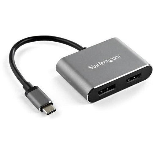 StarTech.com USB C Multiport Video Adapter - 4K 60Hz USB-C to HDMI 2.0 or DisplayPort 1.2 Monitor Adapter - HBR2 HDR - USB Type-C 2-in-1 - STCCDP2DPHD