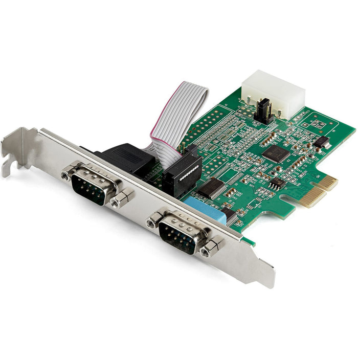 StarTech.com 2-port PCI Express RS232 Serial Adapter Card - PCIe to Dual Serial DB9 RS-232 Controller - 16950 UART - Windows and Linux - STCPEX2S953