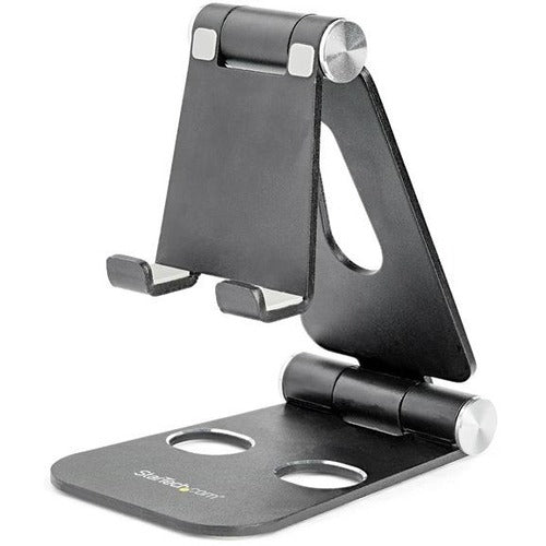 StarTech.com Phone and Tablet Stand - Foldable Universal Mobile Device Holder - Smartphones/Tablets - Adjustable Cell Phone Stand for Desk - STCUSPTLSTNDB