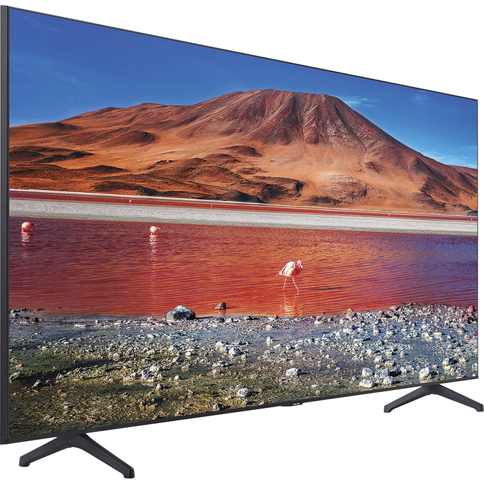 Samsung Crystal TU7000 UN55TU7000F 54.6" Smart LED-LCD TV - 4K UHDTV - Titan Gray, Black - SASUN55TU7000