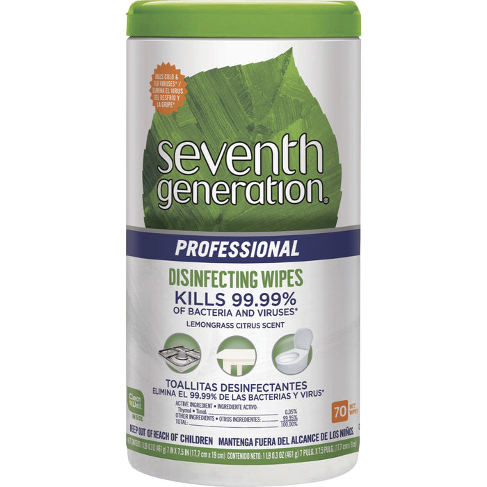 Seventh Generation Professional Disinfecting Wipes - SEV44753