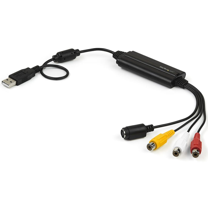 StarTech.com USB Video Capture Adapter Cable - S-Video/Composite to USB 2.0 - TWAIN Support - Analog to Digital Converter - Windows Only - STCSVID2USB232
