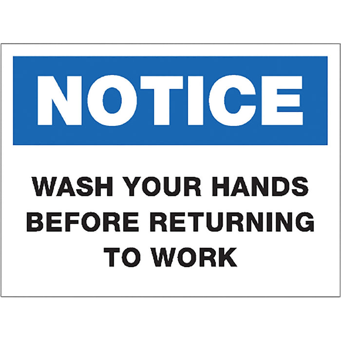Lorell NOTICE Wash Hands Sign - LLR00251