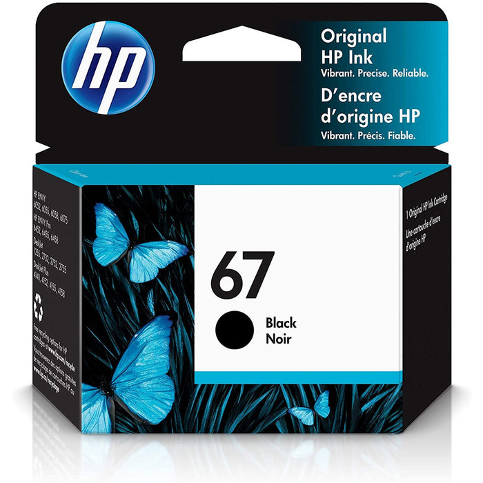 HP 67 Original Standard Yield Inkjet Ink Cartridge - Black - 1 Each - HEW3YM56AN