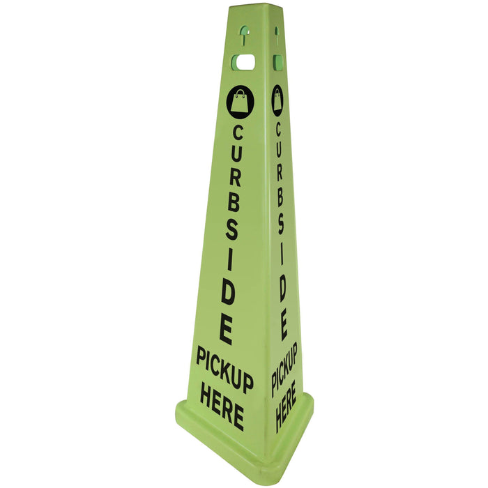 TriVu 3-sided Curbside Pickup Safety Sign - IMP9140PU