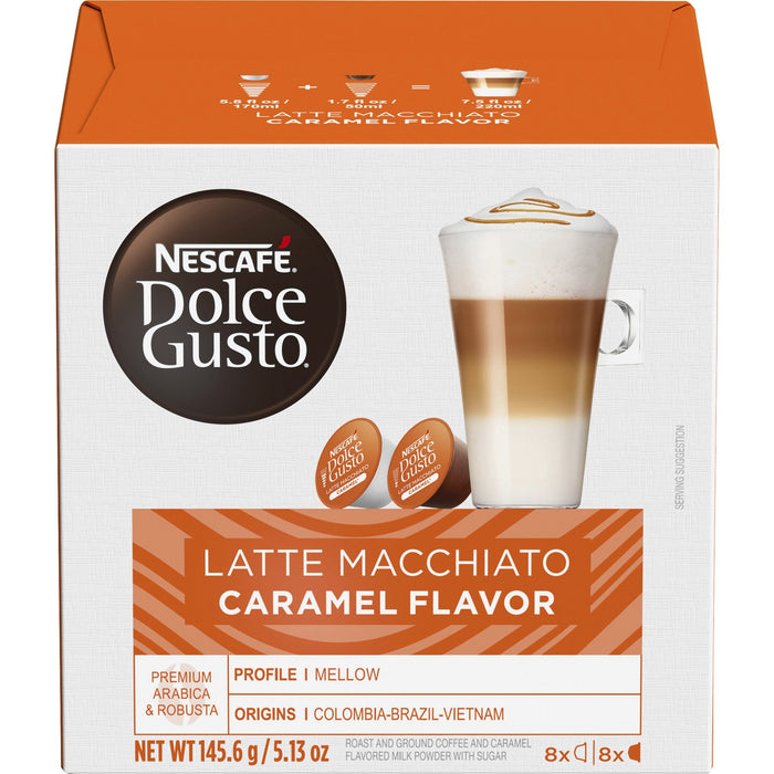 Nescafe Dolce Gusto Pod Latte Macchiato Caramel Coffee - NES70396