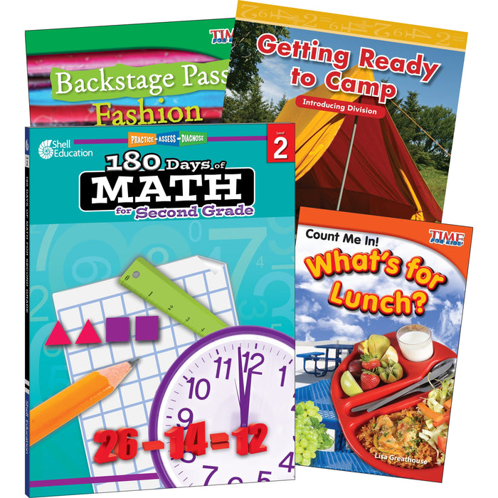 Shell Education Learn-At-Home Grade Level Math Bundle Printed Book - SHL51690