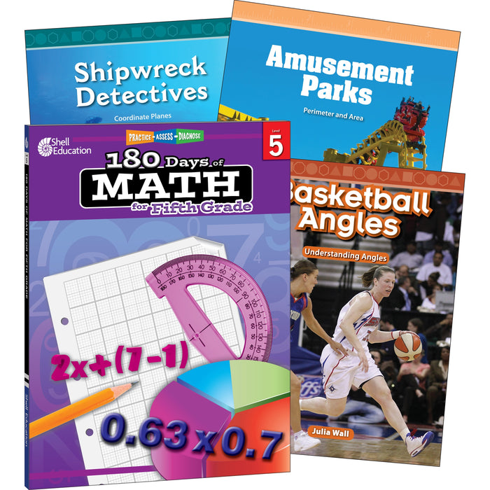Shell Education Learn-At-Home Grade Level Math Bundle Printed Book - SHL51693