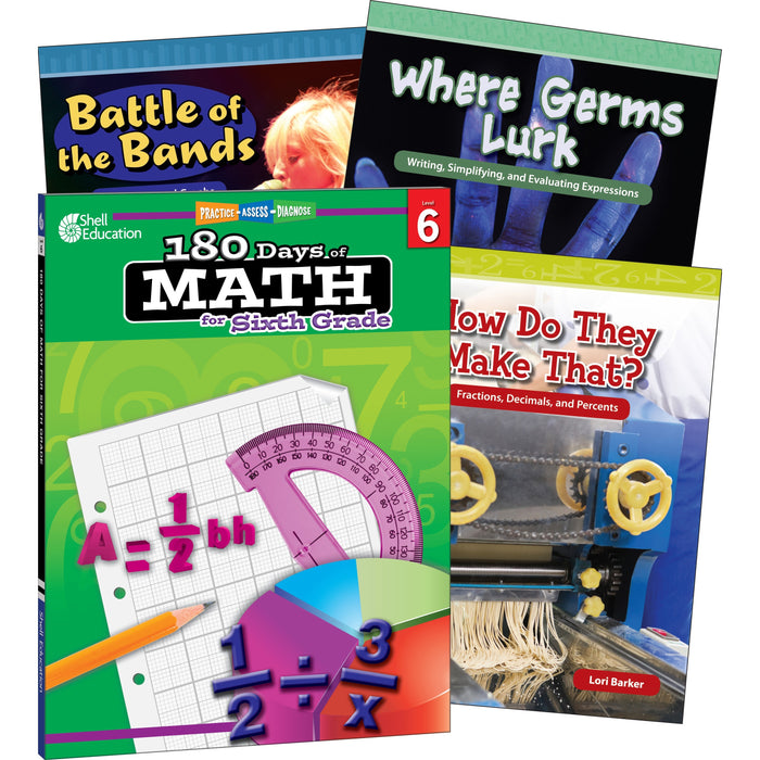 Shell Education Learn-At-Home Grade Level Math Bundle Printed Book - SHL51694