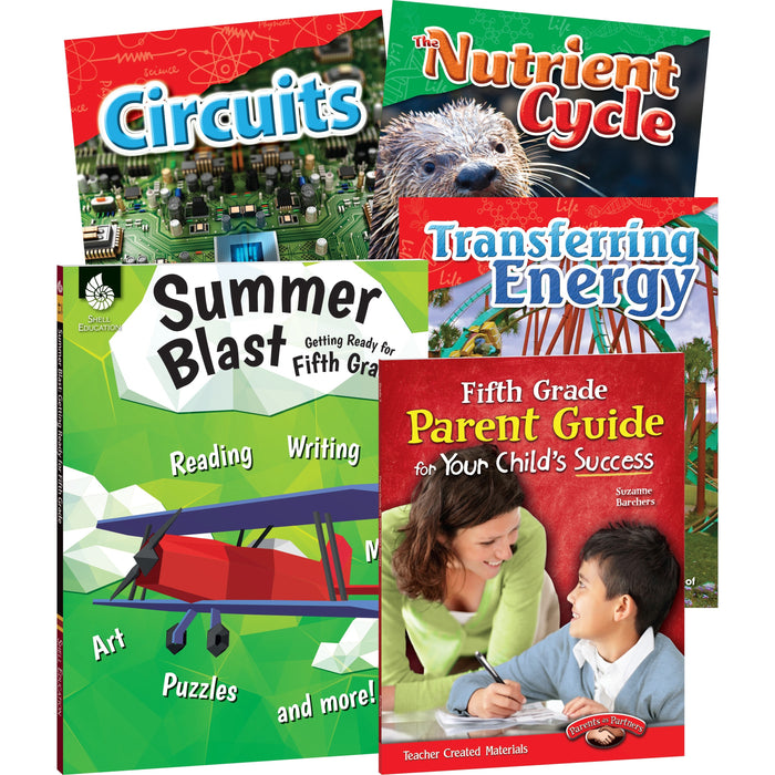 Shell Education Learn-At-Home Grade 5 Summer Bundle Printed Book by Suzanne I. Barchers, Wendy Conklin - SHL51669