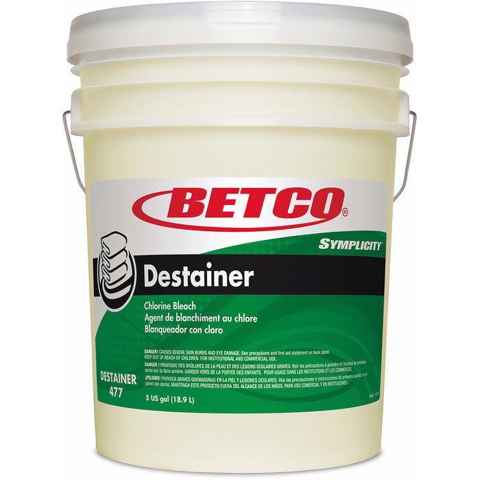 Betco Symplicity Destainer, 640 Oz Pail, Amber - BET4777800