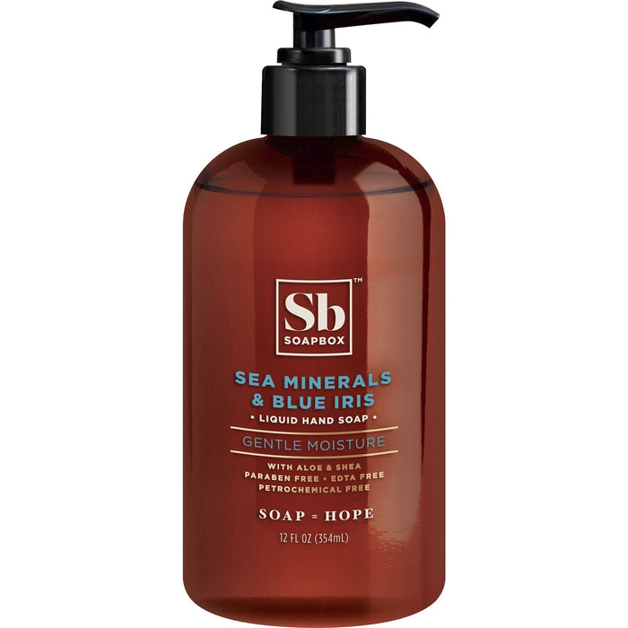 Soapbox Sea Minerals & Blue Iris Liquid Hand Soap - SBX77148CT