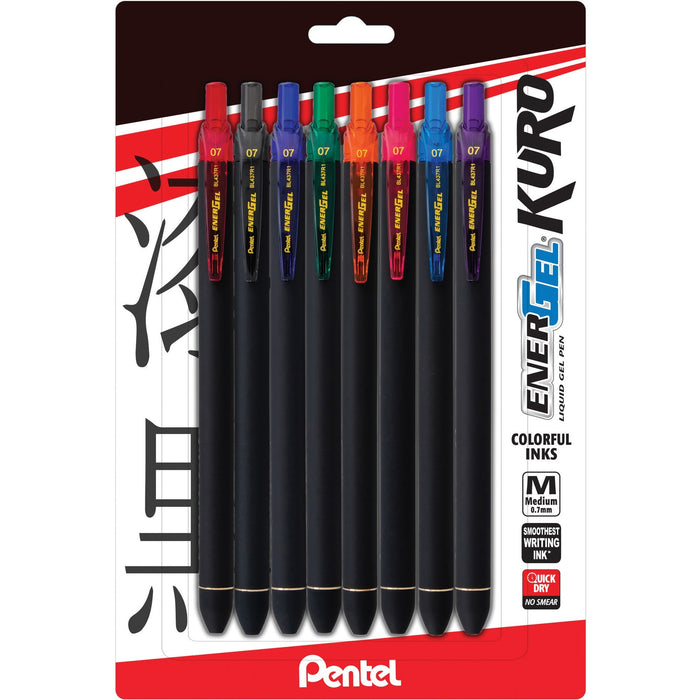 EnerGel Kuro Liquid Gel Retractable Pens - PENBL437R1BP8M
