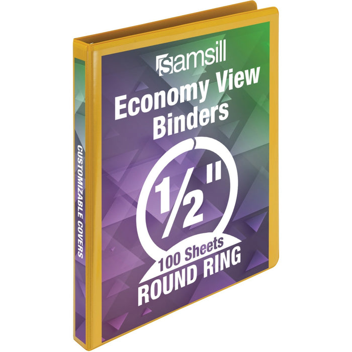 Samsill Economy 1/2" Round Ring View Binder - SAM18515