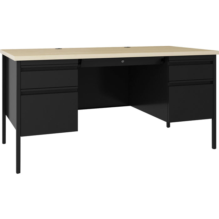 Lorell Fortress Maple Top Double-pedestal Desk - LLR60930