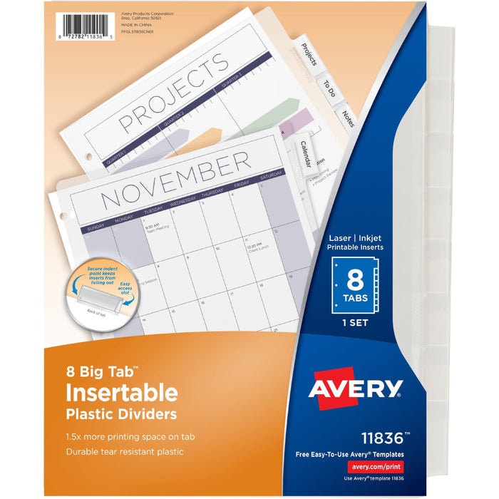 Avery&reg; Big Tab Insertable Plastic Dividers - AVE11836