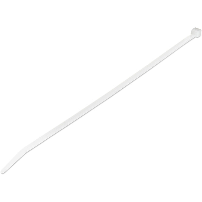StarTech.com 10"(25cm) Cable Ties, 2-5/8"(68mm) Dia, 50lb(22kg) Tensile Strength, Nylon Self Locking Ties, UL Listed, 100 Pack, White - STCCBMZT10N
