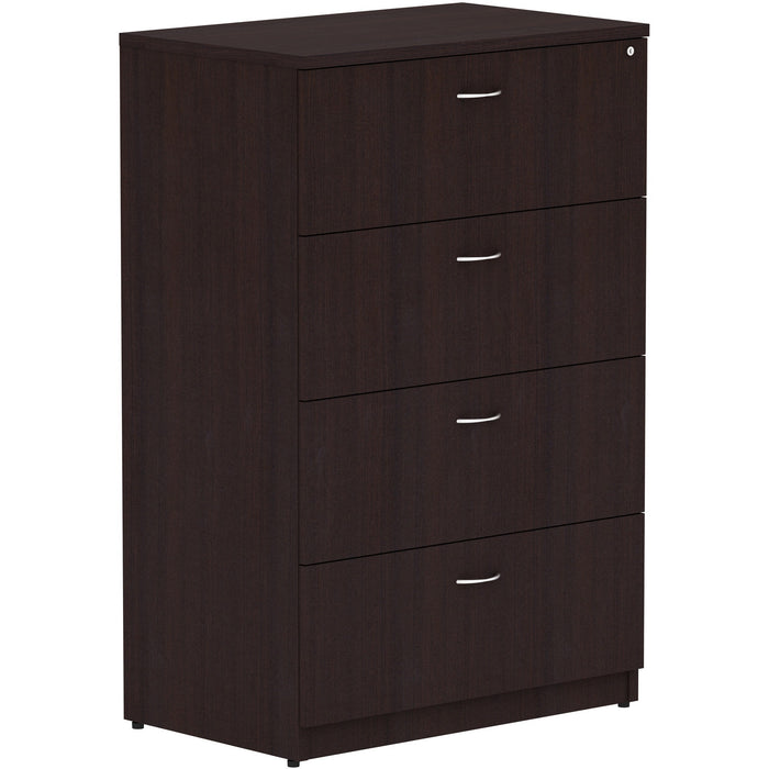 Lorell Essentials Espresso 4-drawer Lateral File - LLR18274