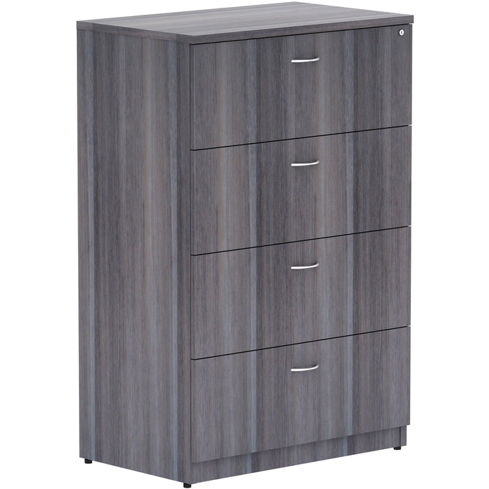 Lorell Weathered Charcoal 4-drawer Lateral File - LLR69624