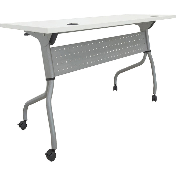 Lorell White Laminate Flip Top Training Table - LLR60745