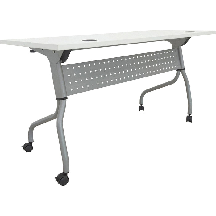 Lorell White Laminate Flip Top Training Table - LLR60744