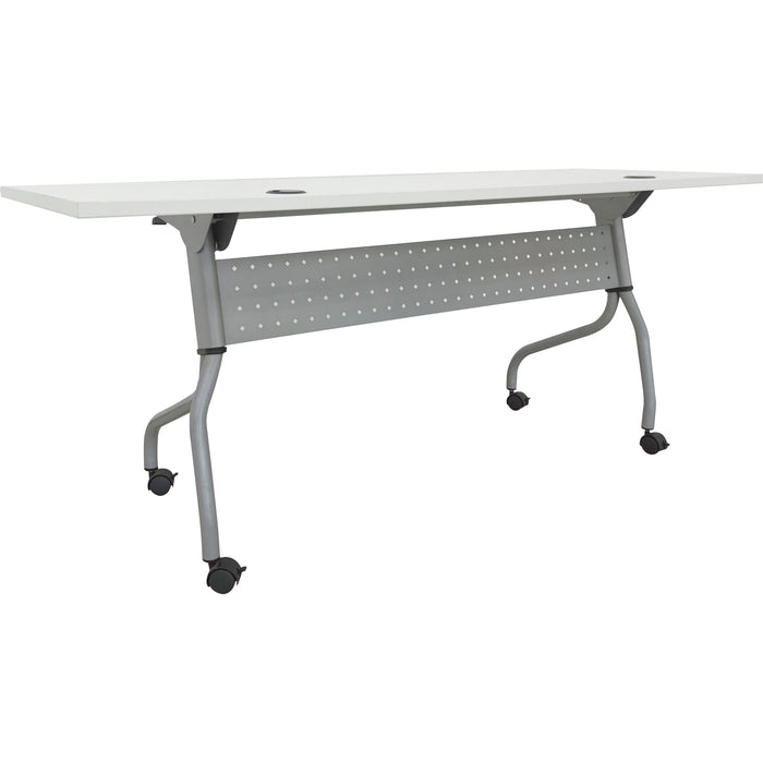 Lorell White Laminate Flip Top Training Table - LLR60743