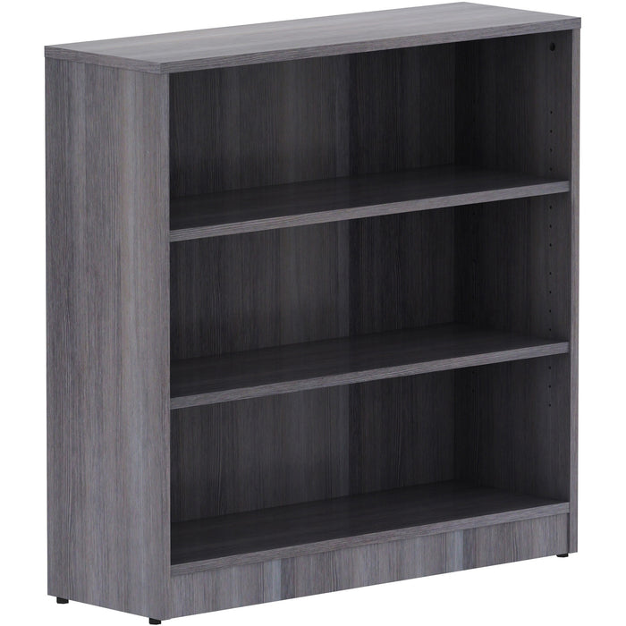 Lorell Weathered Charcoal Laminate Bookcase - LLR69626