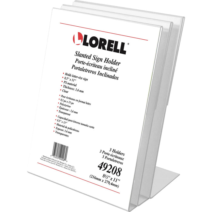 Lorell L-base Slanted Sign Holder Stand - LLR49208