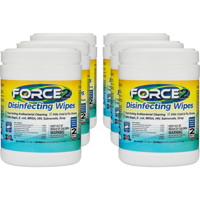 2XL FORCE2 Disinfecting Wipes - TXL407CT