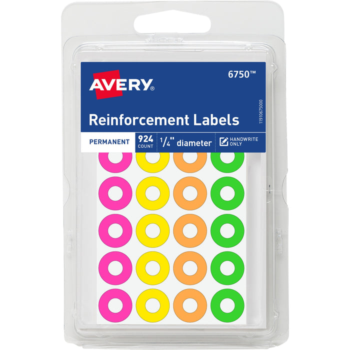 Avery&reg; Neon Round Ring Labels - AVE06750