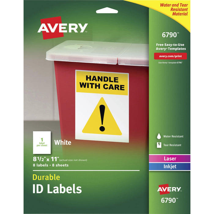 Avery&reg; Easy Peel Full Sheet Durable ID Labels - AVE06790