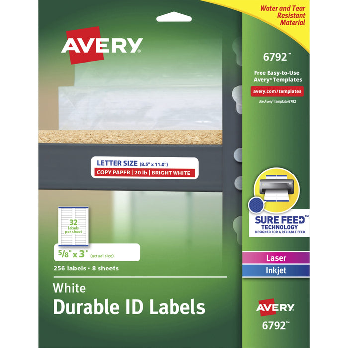 Avery&reg; Durable Easy Peel&reg; ID Labels, 5/8" x 3" , 256 Labels (6792) - AVE06792