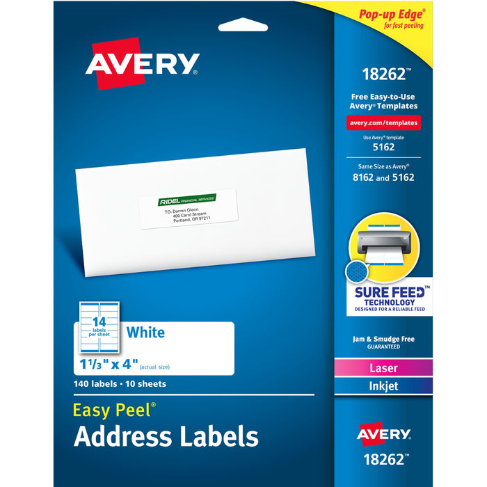 Avery&reg; Easy Peal Sure Feed Address Labels - AVE18262