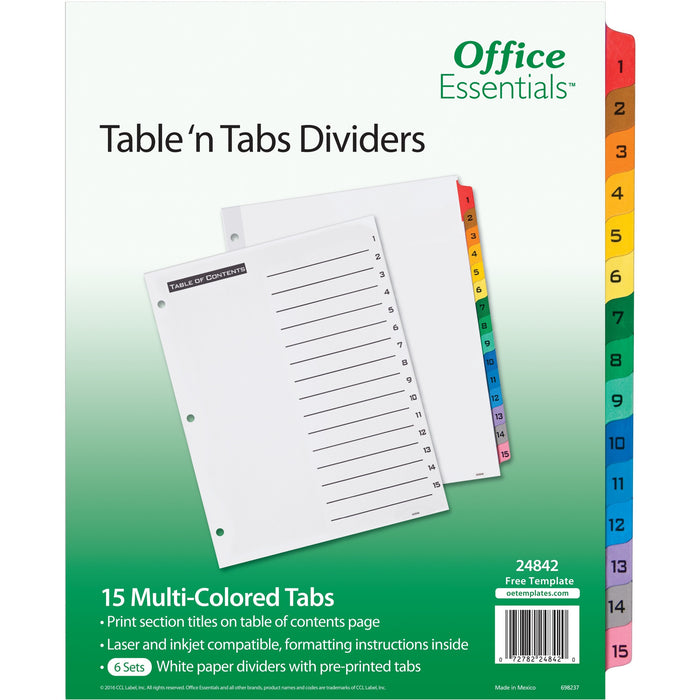 Avery&reg; Table 'N Tabs Numeric Dividers - AVE24842