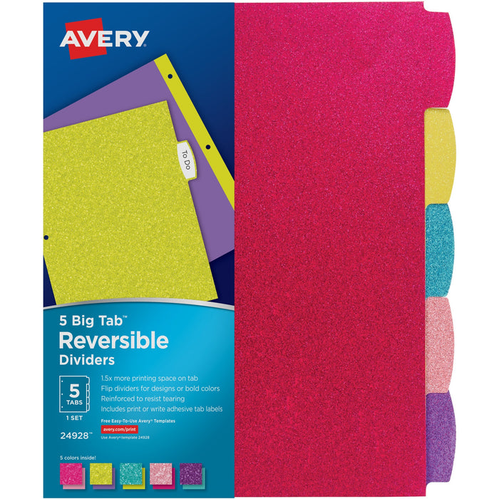 Avery&reg; Big Tab Reversible Fashion Dividers - AVE24928