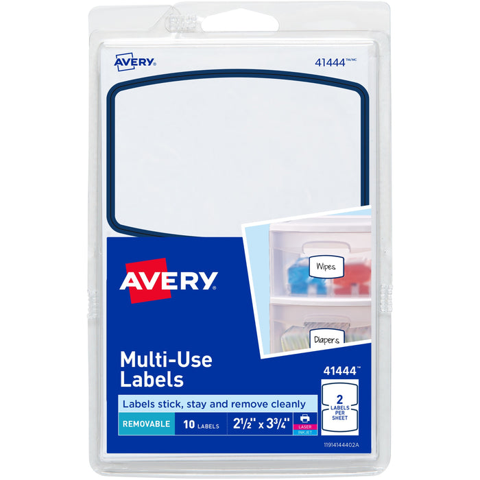 Avery&reg; Blue Border Removable Multi-Use Labels - AVE41444
