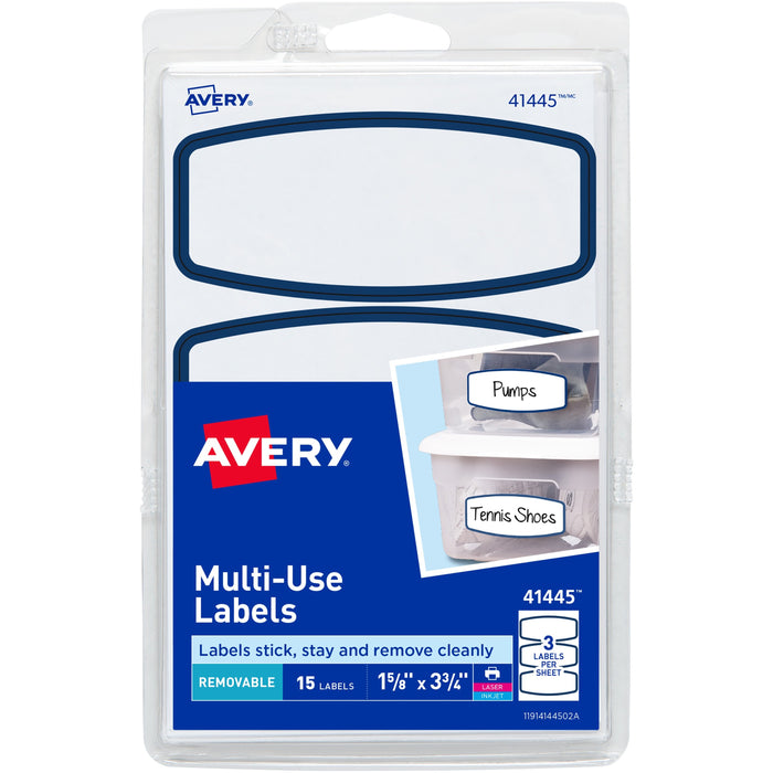 Avery&reg; Blue Border Removable Multi-Use Labels - AVE41445