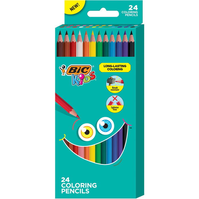 BIC Kids Coloring Pencils, Assorted, 24 Pack - BICBKCP24AST