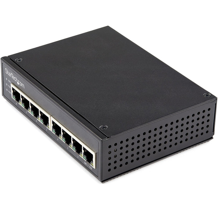 StarTech.com Industrial 8 Port Gigabit PoE Switch 30W - Power Over Ethernet Switch - GbE POE+ Network Switch - Unmanaged - IP-30 - STCIESC1G80UP