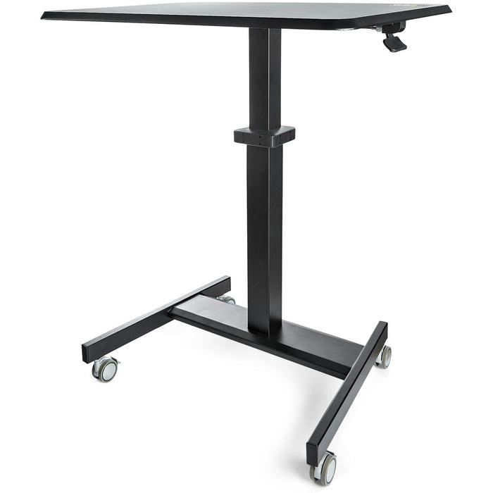StarTech.com Mobile Standing Desk - Portable Sit-Stand Ergonomic Height Adjustable Cart on Wheels - Rolling Computer/Laptop Workstation - STCSTSCART2