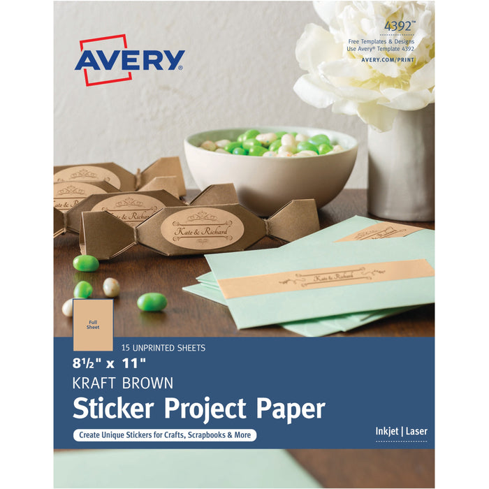Avery&reg; Permanent Sticker Paper - AVE04392