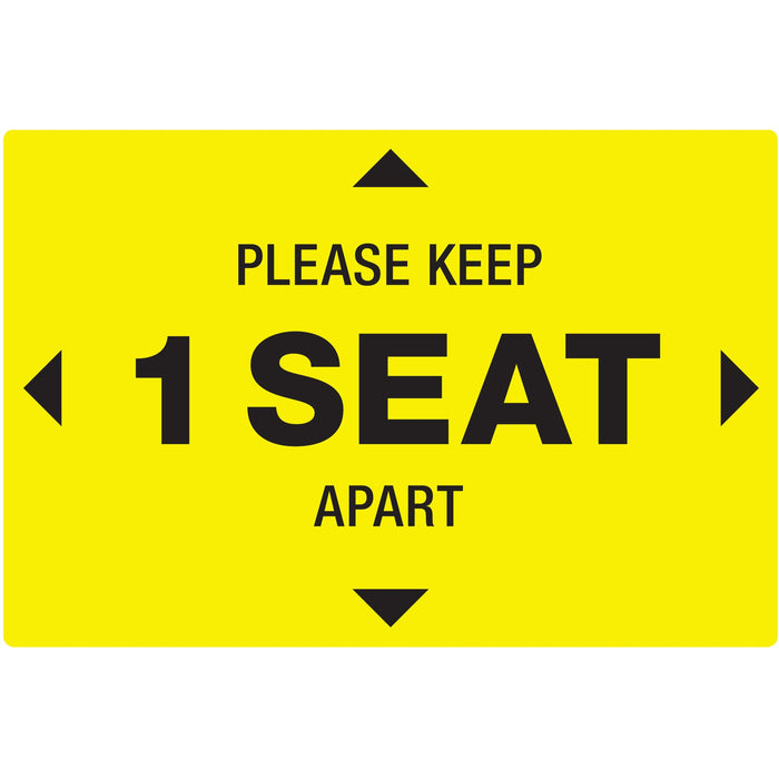 Avery&reg; Surface Safe PLEASE KEEP 1 SEAT APART Decals - AVE83073