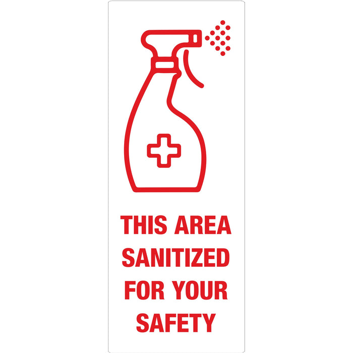 Avery&reg; Surface Safe THIS AREA SANITIZED Decals - AVE83080