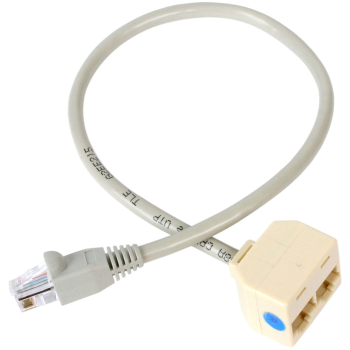 StarTech.com 2-to-1 RJ45 Splitter Cable Adapter - Network splitter - RJ-45 (M) - RJ-45 (F)~ - STCRJ45SPLITTER