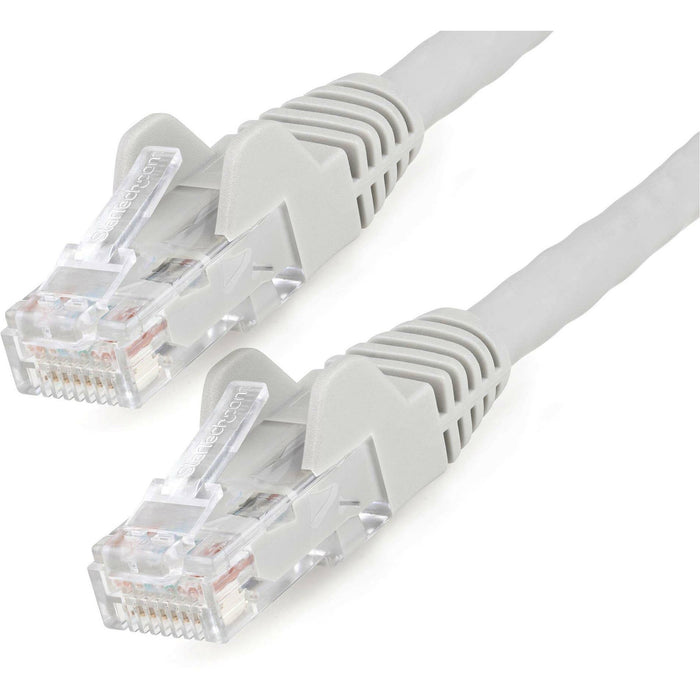 StarTech.com 1ft (30cm) CAT6 Ethernet Cable, LSZH (Low Smoke Zero Halogen) 10 GbE Snagless 100W PoE UTP RJ45 Gray Network Patch Cord, ETL - STCN6LPATCH1GR