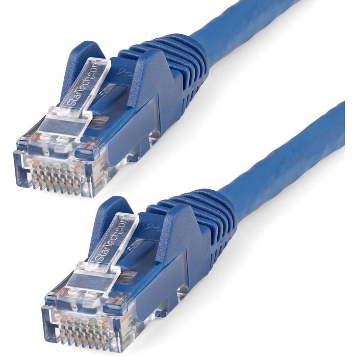 StarTech.com 3ft (90cm) CAT6 Ethernet Cable, LSZH (Low Smoke Zero Halogen) 10 GbE Snagless 100W PoE UTP RJ45 Blue Network Patch Cord, ETL - STCN6LPATCH3BL